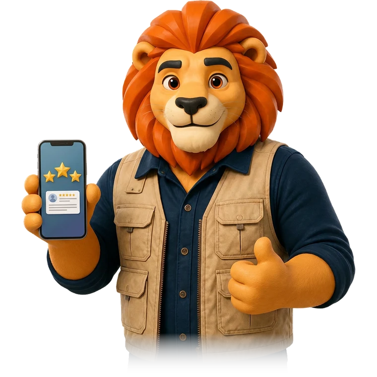 OfferteLeeuw toont een binnengekomen review met vijf sterren